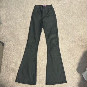 Black leather edikted pants